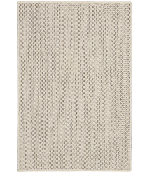 Nourison Courtyard Area Rug COU01 Ivory Silver 2' x 3'