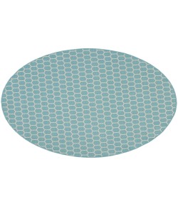 Nourison Reversible Indoor Outdoor Aqua RVB01 8 ft. Round Rug