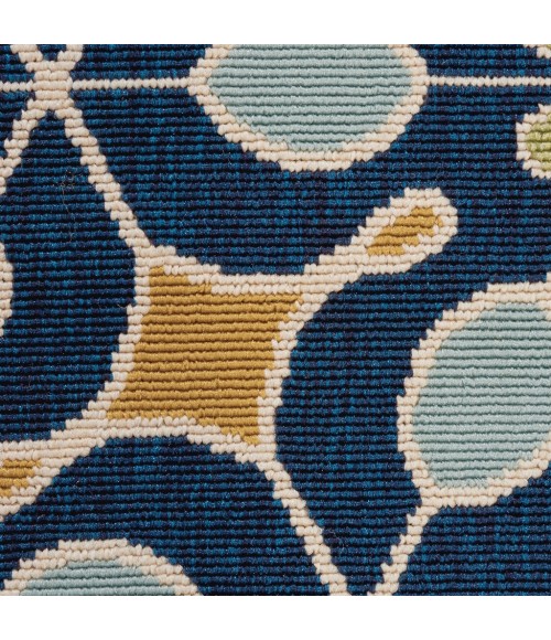 Nourison CARIBBEAN Area Rug Nourison Caribbean Square Area Rug CRB07-Navy