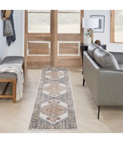 Nourison Astra Washables - Asw11 Grey Gold Area Rug 2 ft. 2 in. X 10 ft. Runner