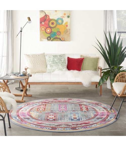 Nourison VINTAGE KASHAN Area Rug Nourison Vintage Kashan Area Rug VKA06-Grey/Multi