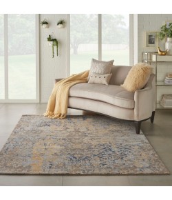 Nourison Majestic - Mst01 Beige Blue Area Rug 5 ft. 6 X 8 ft. Rectangle
