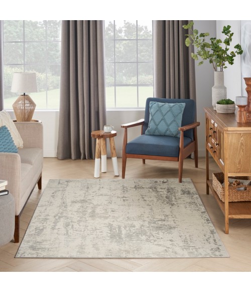 Nourison Quarry Cream Grey QUA01 4 ft. X 6 ft. Rect. Rug