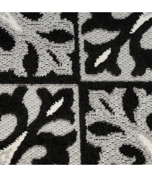 Nourison Aloha Area Rug Nourison Aloha Area Rug ALH34 Black White