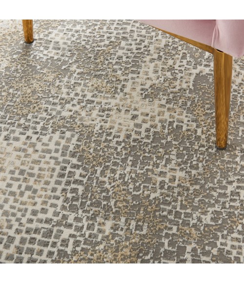 Nourison MA90 UPTOWN Area Rug Michael Amini MA90 Uptown Area Rug UPT02-Beige/Grey