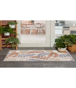 Nourison Aloha Blue Mocha ALH18 2 ft. 8 in. X 4 ft. Rectangle Rug