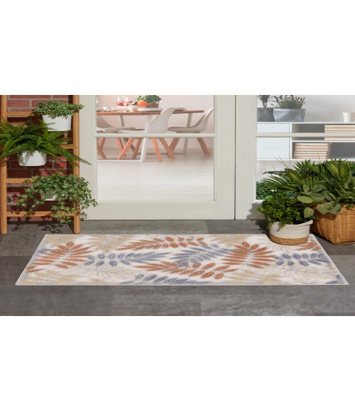 Nourison Aloha Blue Mocha ALH18 2 ft. 8 in. X 4 ft. Rectangle Rug