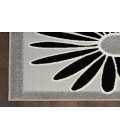 Nourison Aloha Black White ALH33 2 ft. X 6 ft. Rectangle Rug