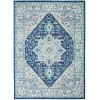 Nourison Tranquil(Traql) - Tra06 Ivory Navy Area Rug 4 ft. X 6 ft. Rectangle