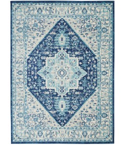 Nourison Tranquil(Traql) - Tra06 Ivory Navy Area Rug 4 ft. X 6 ft. Rectangle