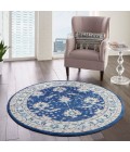 Nourison Tranquil Round Area Rug TRA10-Navy/Ivory