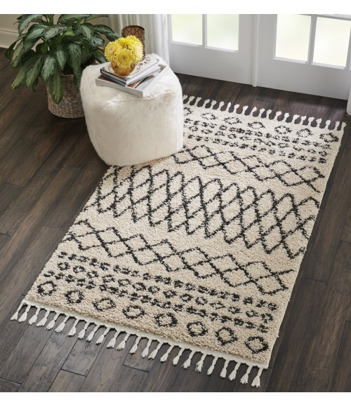 Nourison Moroccan Shag Area Rug MRS02-Cream