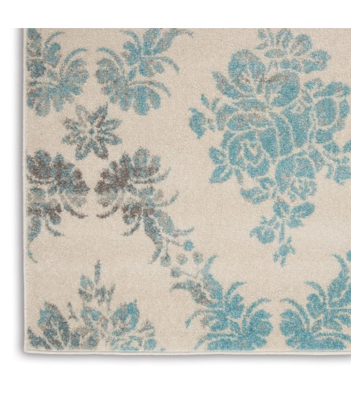 Nourison Tranquil Area Rug TRA09-Ivory/Turquoise