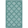 Nourison Easy Care Aqua/Teal NES01 2 ft. X 4 ft. Rectangle Rug