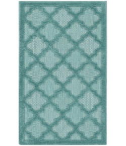 Nourison Easy Care Aqua/Teal NES01 2 ft. X 4 ft. Rectangle Rug