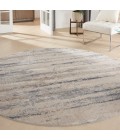 Rustic Textures Area Rug Nourison Rustic Textures Area Rug RUS04 Beige/Grey 7'10" Round