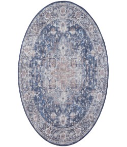 Nourison Home New Concept Washable Ivory Navy SR101 7 ft. 10 in. Round Rug