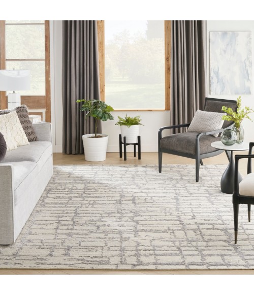 Nourison Luna Ivory Grey LUN02 10 ft. X 14 ft. Rect. Rug