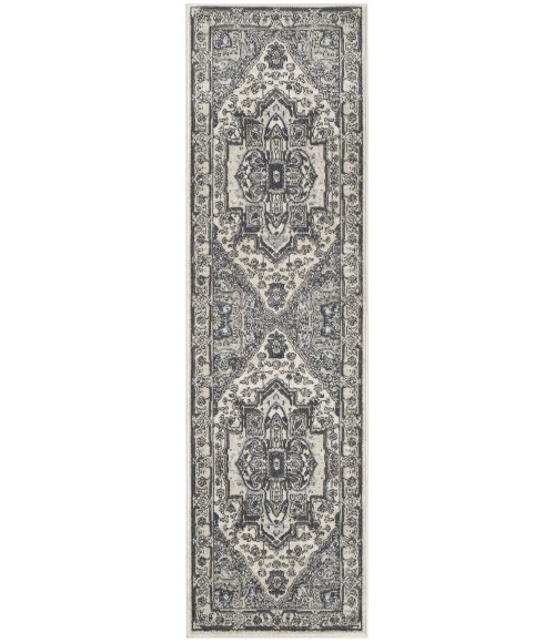 Nourison Quarry Ivory Navy QUA18 10 ft. Rect. Rug
