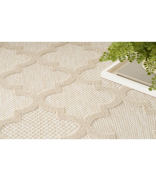 Nourison Easy Care Cream NES01 5 ft. X 7 ft. Rectangle Rug