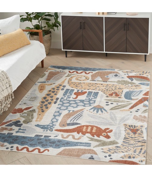 Nourison Astra Machine Washable Area Rug ASW01 Ivory