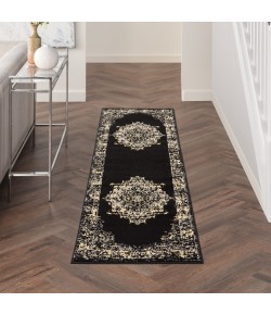 Nourison Grafix - Grf14 Black Area Rug 2 ft. 3 X 7 ft. 6 Rectangle