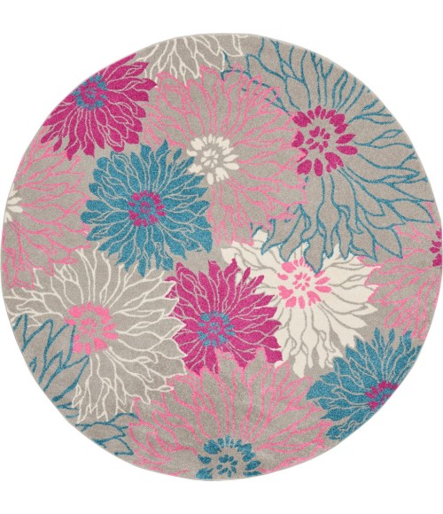 Nourison Passion Round Area Rug PSN17-Grey