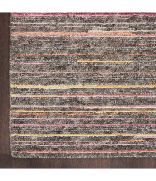 Nourison Plateau Area Rug PAE01-Grey/Flame