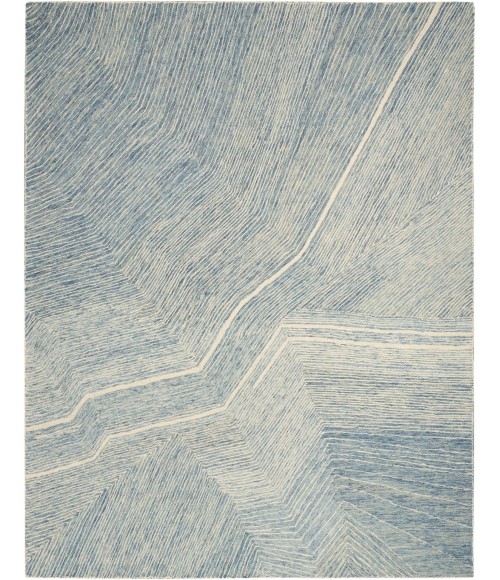 DKNY Pure Angles Ivory Blue ANG01 8 ft. X 10 ft. Rect. Rug