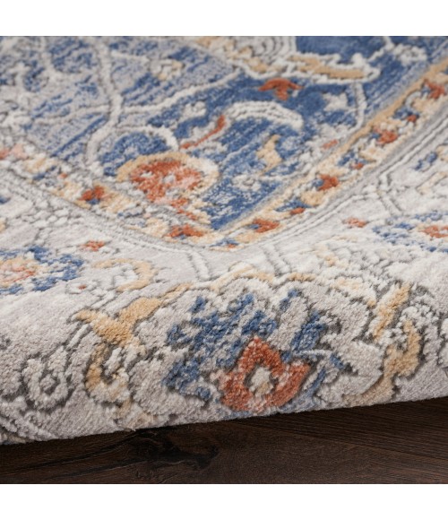 Nicole Curtis Series 4 Area Rug SR402 Light Blue Grey