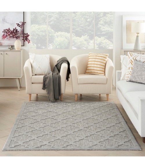 Nourison Easy Care Area Rug NES01 Silver Grey
