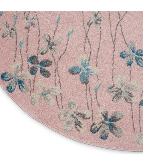 Nourison Tranquil Round Area Rug TRA04-Pink