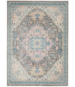 Nourison Tranquil(Traql) - Tra07 Light Grey Multicolr Area Rug 6 ft. X 9 ft. Rectangle