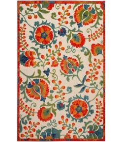 Nourison Aloha Red Multicolor ALH17 3 ft. 6 in. X 5 ft. 6 in. Rectangle Rug