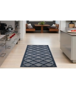 Nourison Easy Care Navy Blue NES01 2 ft. X 6 ft. Rectangle Rug