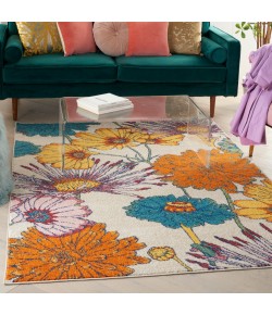 Nourison Allur - Alr06 Ivory Multicolor Area Rug 5 ft. 3 X 7 ft. 3 Rectangle