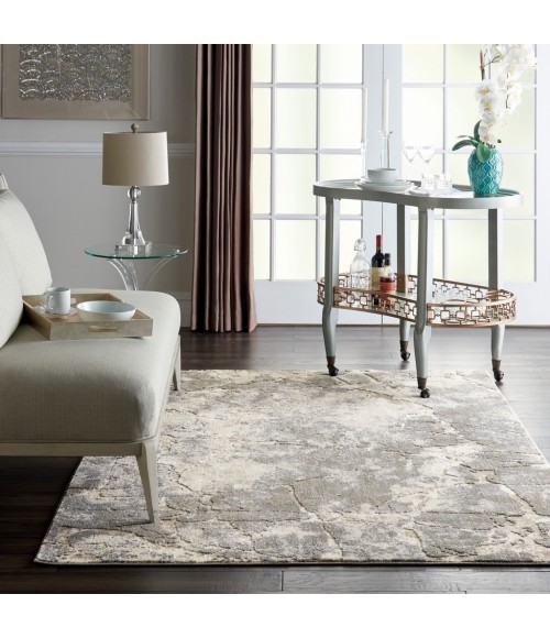 Nourison SAHARA Area Rug kathy ireland Home Sahara Area Rug KI394-Blue/Ivory