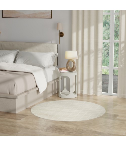 Nourison Serenity Home Ivory SRH05 4 ft. X Round Rug