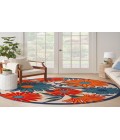 Nourison Aloha Multicolor ALH33 5 ft. 3 in. Round Rug