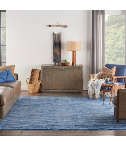Nourison ESSENTIALS Area Rug Nourison Essentials Navy Blue Area Rug NRE01-Navy Blue