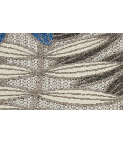 Nourison Aloha Grey Blue Rug ALH18 9 ft. X 12 ft. Rectangle - Rugs Town Nourison Aloha Grey Blue ALH18 9 ft. X 12 ft. Rectangle Rug