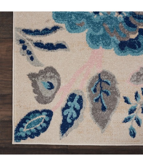 Nourison Tranquil Area Rug TRA02-Ivory/Light Blue