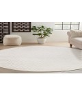 Nourison Versatile Ivory White NRV01 8 ft. Round Rug