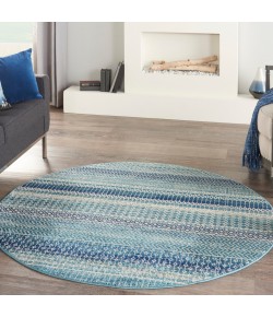 Nourison Passion - Psn26 Navy Blue Area Rug 4 ft. Round