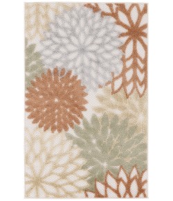 Nourison Aloha Ivory Multicolor ALH05 2 ft. 8 in. X 4 ft. Rectangle Rug