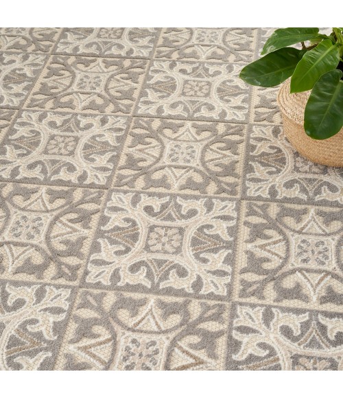 Nourison Aloha Area Rug Nourison Aloha Area Rug ALH34 Ivory Grey