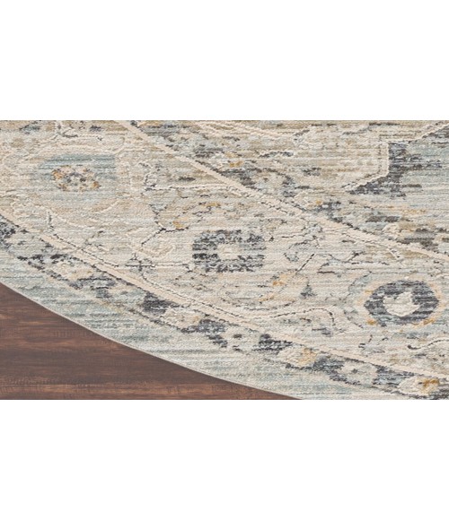 Nourison Nyle Light Blue Rug NYE07 7’10” Round - Rugs Town Nourison Nyle Light Blue NYE07 7’10” Round Rug