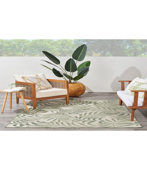 Nourison Garden Oasis Ivory Green GOA01 4 ft. X 6 ft. Rectangle Rug