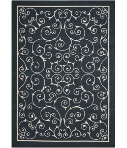 Nourison Home & Garden - Rs019 Black Area Rug 5 ft. 3 X 7 ft. 5 Rectangle