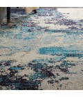 Nourison Celestial Area Rug CES02-Ivory/Teal Blue